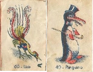 La lira e il pinguino, due delle figurine Fucat